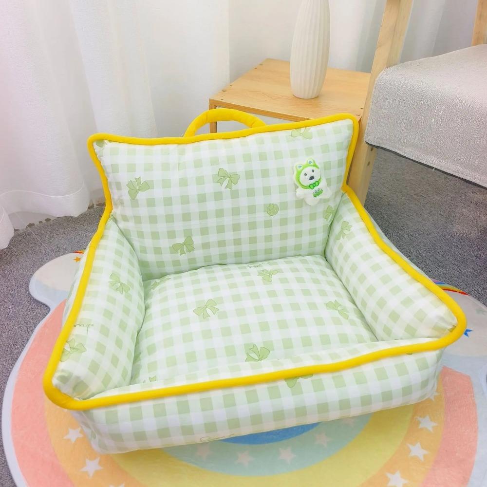 

Уютный и комфортный диван-кровать для домашних животных на осень-зиму, подходит для маленьких и средних собак, кошек, аксессуары для собак, диван-кровать для кошек 40x50cm зелёный