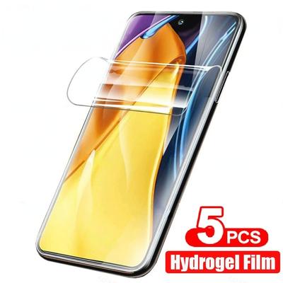 5 adet hidrojel Film Poco F5 F4 F3 X5 X4 X3 GT M5S M6 Pro ekran koruyucu için Xiaomi 13T 12T 11T siyah köpekbalığı 5 4 Pro