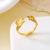 Vintage Gold Color Starfish Shell Rings for Women Stainless Steel Ocean Series Flower Stars Whale Adjustable Finger Ring Jewelry
