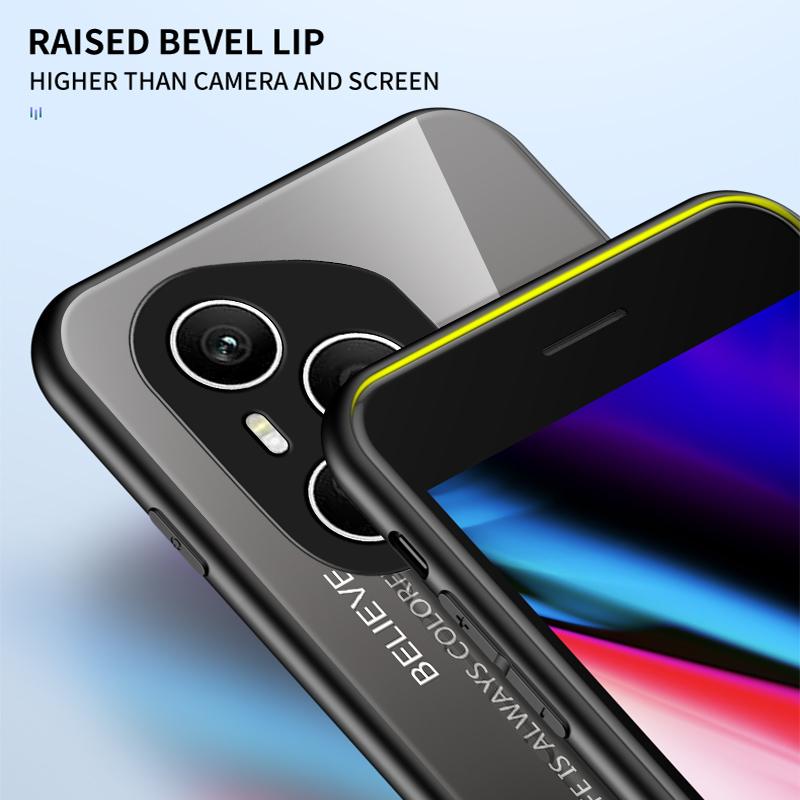 Pour Honor 400 Pro 5G (Global) Coque Anti-Rayures Verre Trempé+PC+TPU Housse de Téléphone