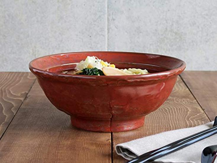 Veselă East iron red 6,8 inci castron ramen vesela japoneza cu tăiței castron ramen castron mare