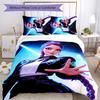 KPOP Hunter 3pcs Bedding Set Duvet Cover Closure Includes 1 Duvet Cover & 2 Pillowcases for All Seasons Bedroom Home Dorm Decor