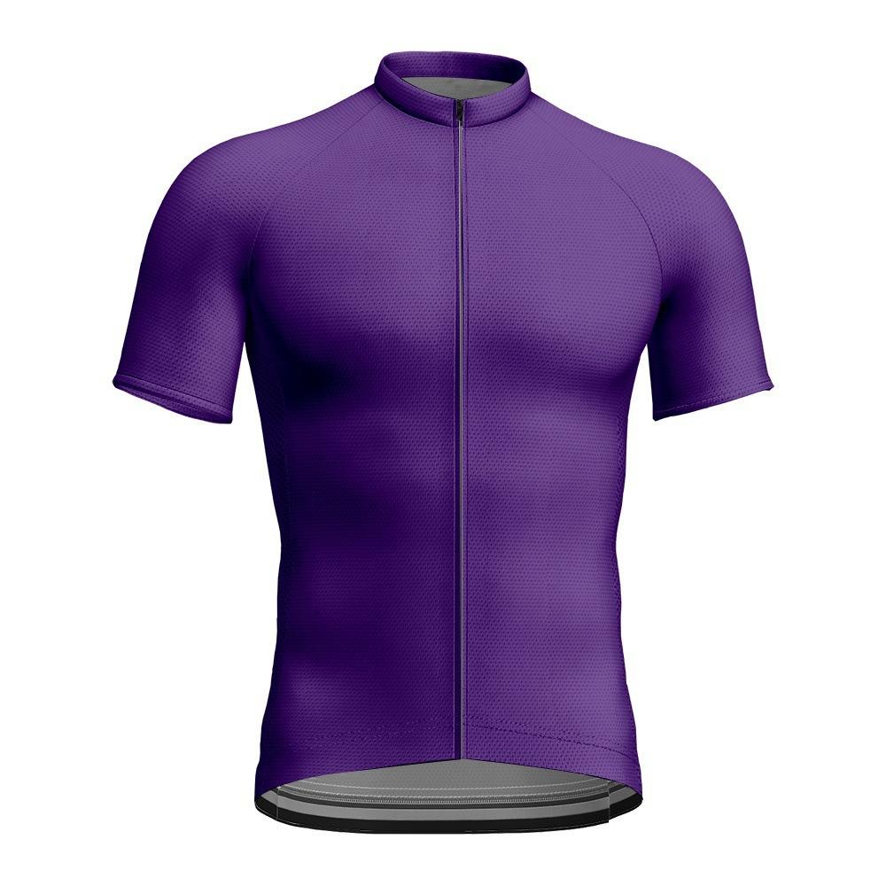New Summer Solid Color Series Printed Short-sleeved Men's and Women's Sports Tops Mountain Bike Cycling Clothes