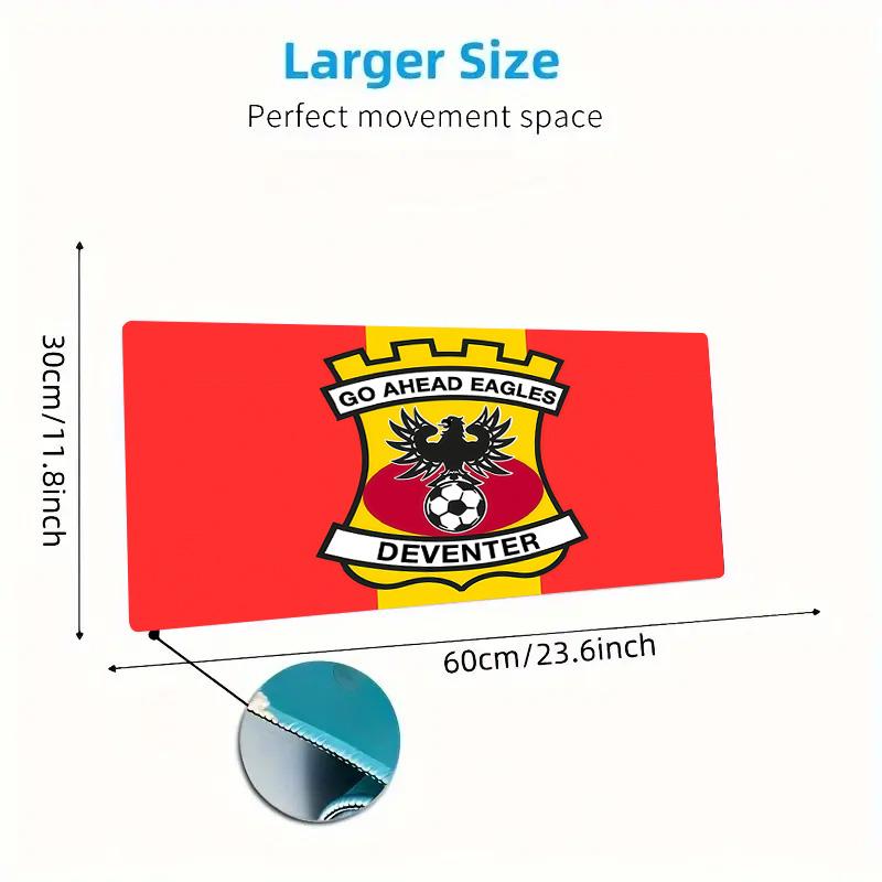 Go Ahead Eagles Print  Cushion Non-slip Laptop Tablet Big Mousepad XXL Mat Mini PC Playmat With Lock edge