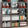 Large Combination Bookshelf: Floor-Standing Storage Rack with Desktop Steel Pipe Shelves for Kids