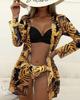 Swimsuit three-piece outerwear women's bikini split women's bikini sexy lace trend