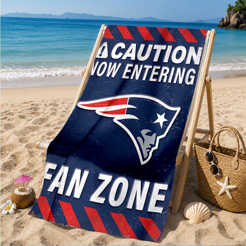New England Football Team Logo Beach Towel, Quick-drying, Easy to Care for, Suitable for Both Fitness and Beach Vacations,Sports Essential