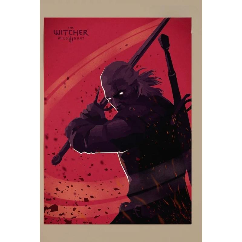 The Witcher Geralt Poster, Unframed Wall Art Gift 20x30cm