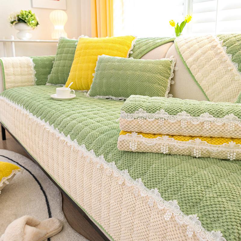 

Corduroy Sofa Cushion Four-Season Universal Seat Cushion Non-Slip All-Inclusive Universal Sofa Cover Winter New Cover 90*90cm