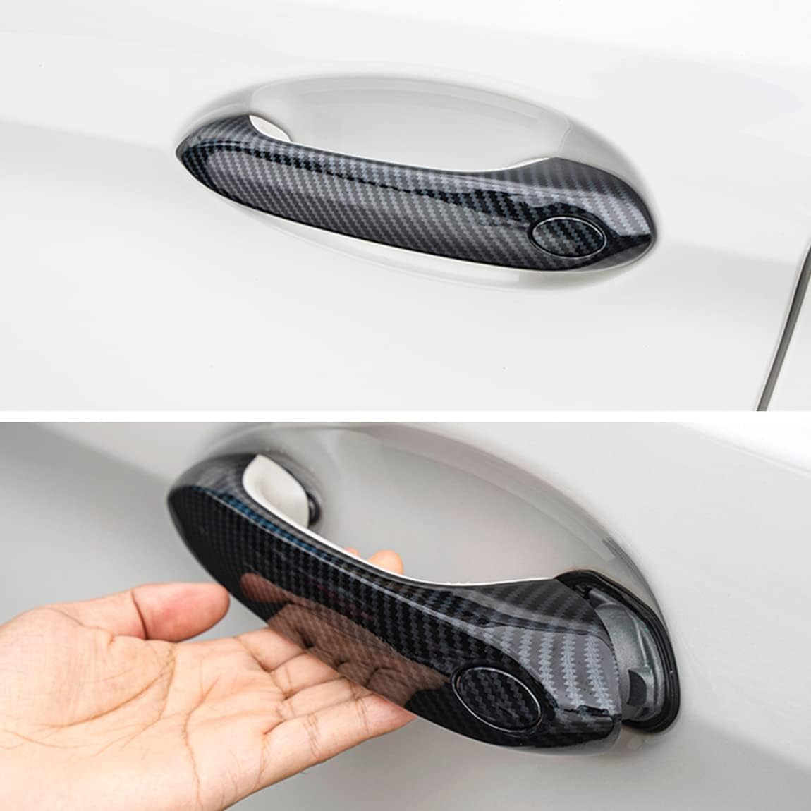 

Carbon Fiber Exterior Door Handle Cover Trims for BMW X3 X4 X5 X6 X7 M5 330i 520i 530i 540i 640i 3 5 6 8-Series 2019 2020 2021 2022 (Carbon Fiber Carbon Fiber Style