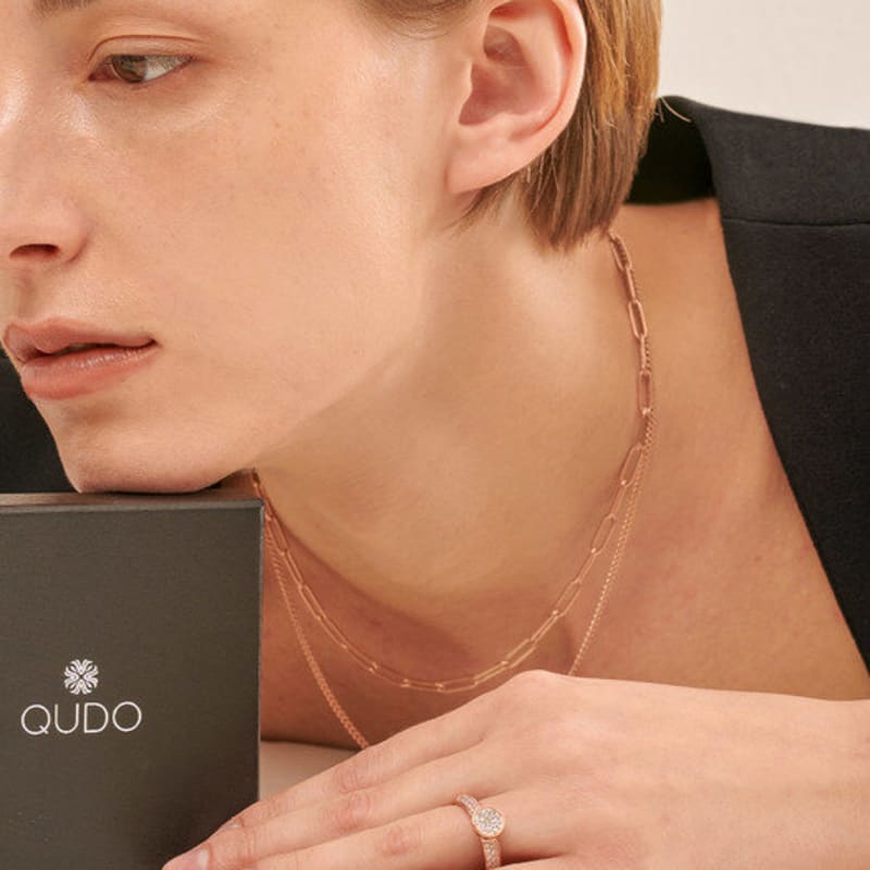 qudokorea kudo basic deluxe ring rose gold