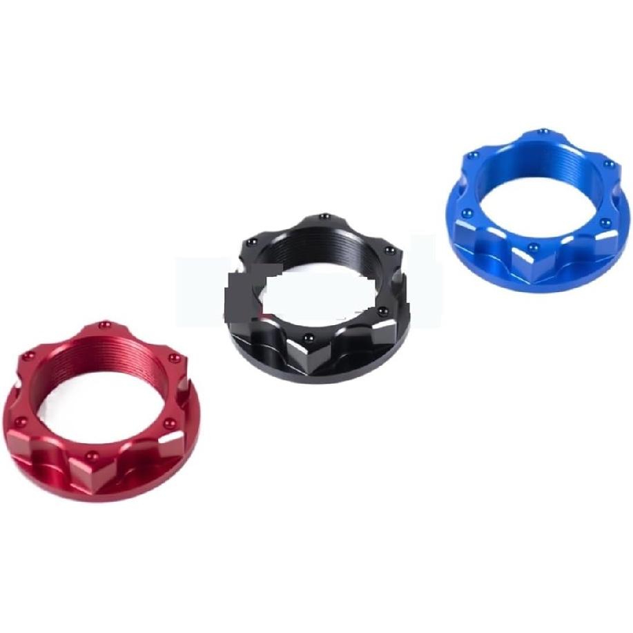 CNC Aluminum Central Console Steering Stem Nut Universal M28X1.0 Compatible with S1000RR 2009-2022 S1000R M1000RR 4 R nineT 14-20(Black)