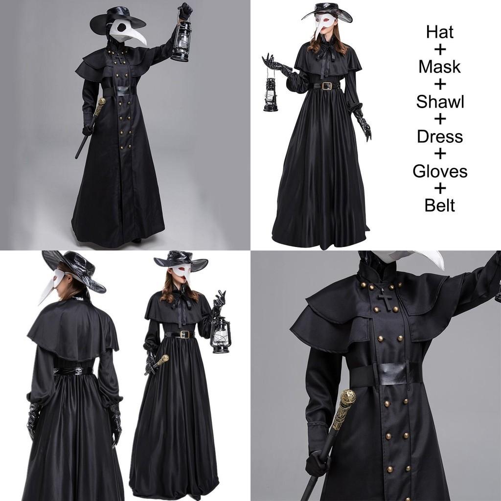 Alluring Plague Doctor Costume Get Ready For Halloween And Cosplay With This Medieval Hooded Robe Mask And Hat For Monk Cosplay