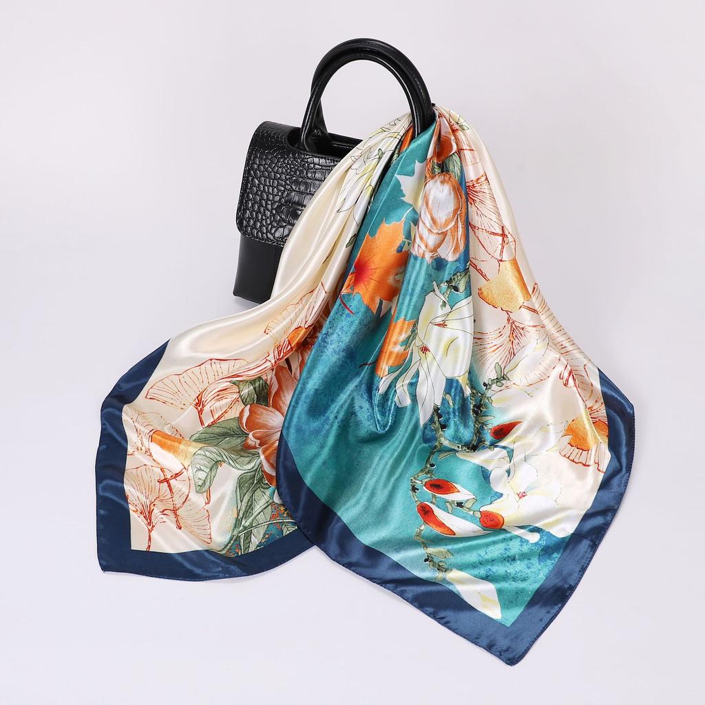 High-quality Luxurious Silk Scarves Headband Scarfs Neck Scarf For Women Chain Silk Scarf Women's Decorative Shawl