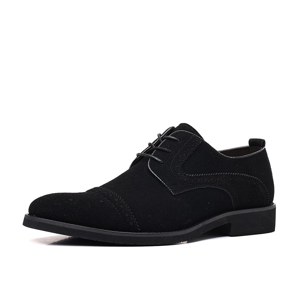 Fashion Mens Oxford Shoes Brand Suede Leather Shoes Vintage Slip on Classic Casual Men Driving Shoes Wedding Male Dress Shoes Pointed