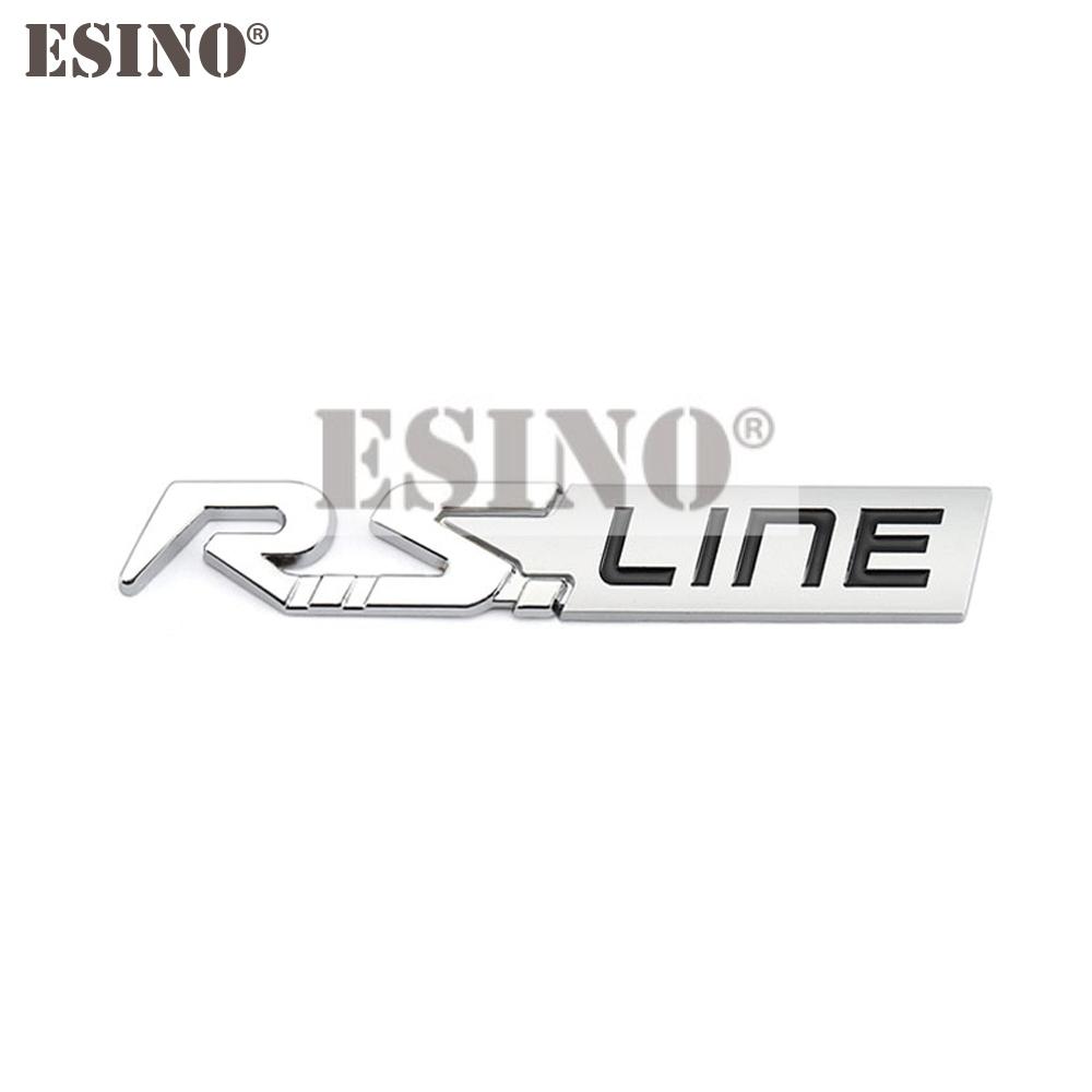 Car Styling 3D Metal Chrome Zinc Alloy Emblem Badge for Renault RS Line Clio Captur Megane Kadjar Arkana Koleos Sandero Safrane