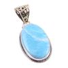 Natural Republic Larimar Gemstone 925 Solid Sterling Silver Pendant 1.50'' j0E91