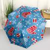 1pc Christmas ornaments Automatic Folding Umbrella - Portable Collapsible Design, 8-Rib Iron Frame, Durable Fabric yy251125158