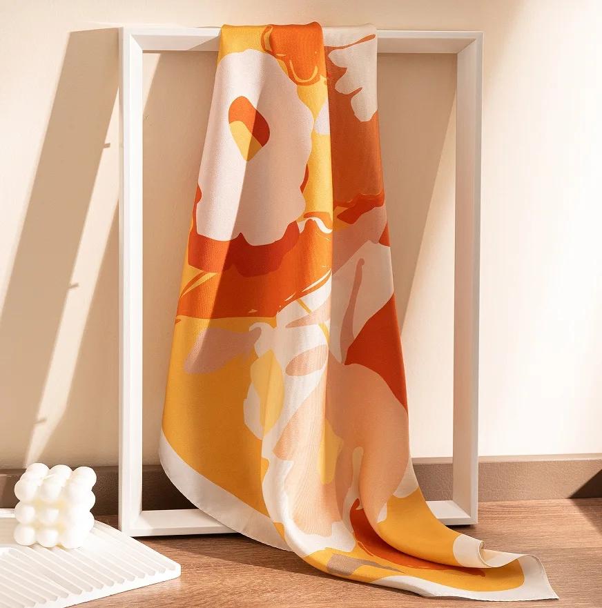 100% Mulberry Silk Scarf  Four Seasons Versatile Premium Printed Shawl