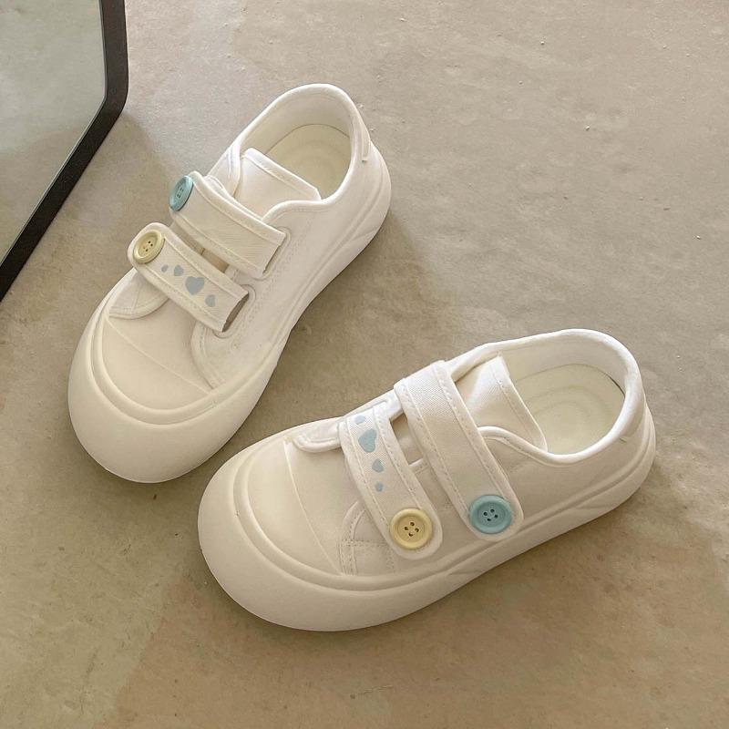 Autumn Thin Breathable Board Shoes Women's New Platform White Shoes Niche Canvas Shoes with Skirt Bread Shoes