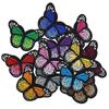 12Pcs Mesh Embroidered Butterfly Patches Sew On DIY Embroidered Applliques S/L Handmade Clothes Patches