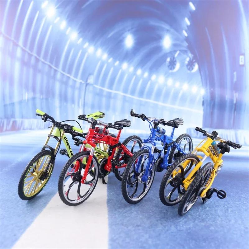 1:10 Mini Model Alloy Bicycle Toy Finger Mountain Bike Pocket Diecast Simulation Metal Racing Funny kids Toys For Children