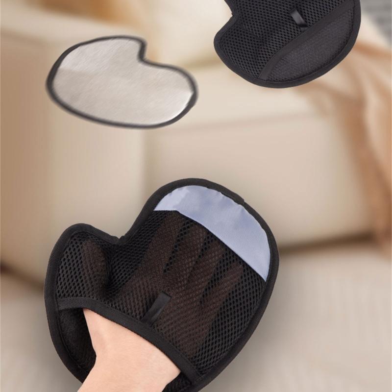 Reusable Pet Grooming Glove Double Side Hair Remover Brush Removes Shedding Hair for Dog Cats Grooming Supply