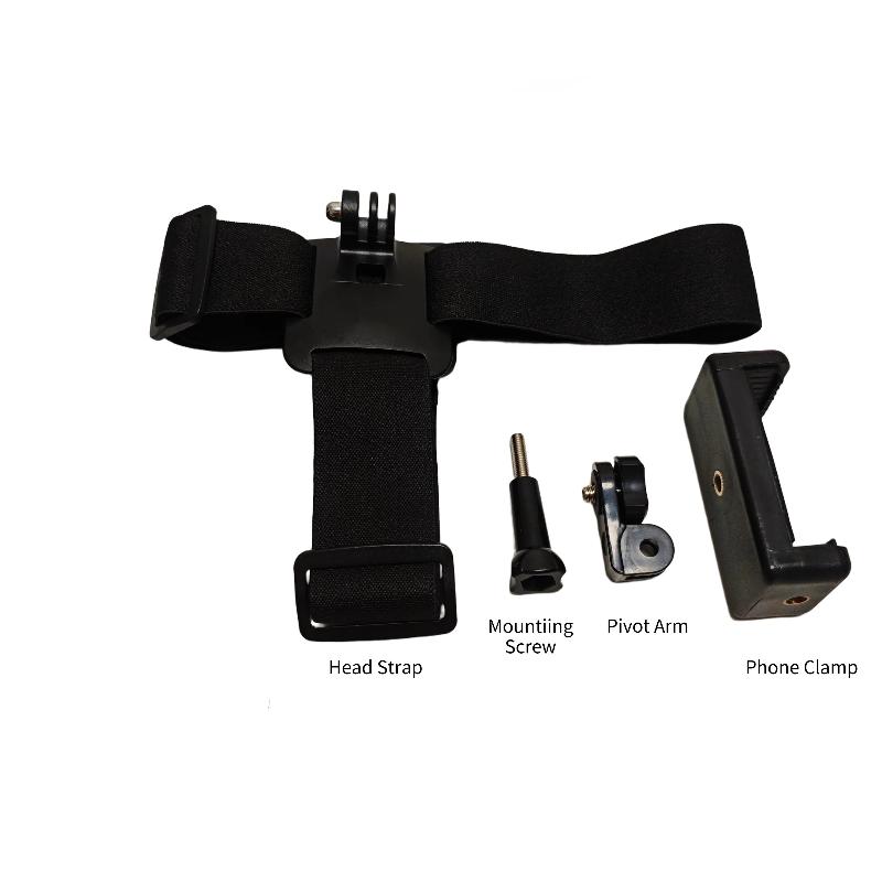 5Pcs Anti-Slip Head Harness Mount Kit Universal Fit Mobile Phones Action Cameras for Hiking Skiing First-Person Filming