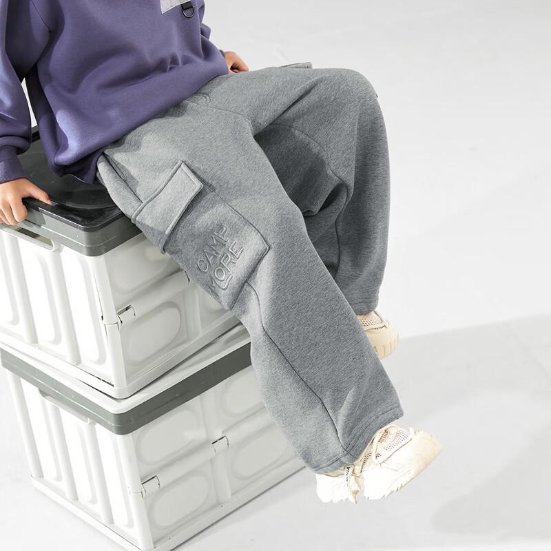 EBAER Boys  Plush-Lined Winter Cargo Sweatpants 120cm