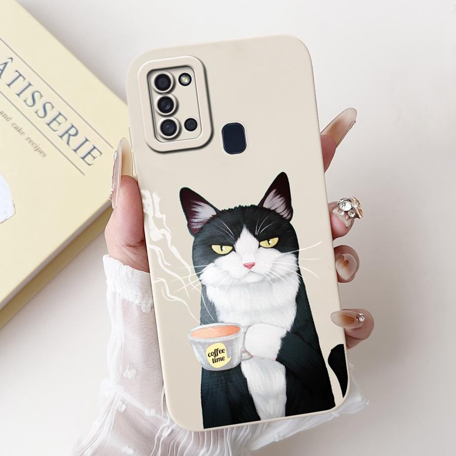 For Samsung Galaxy A21s Case SM-A217F New Fashion Cartoon Painted Cover Shockproof Phone Case For Samsung A21s A 21 s Soft Shell