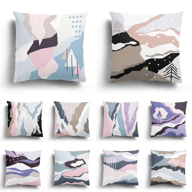 

Simple geometric splicing pattern pillow cover bohemian home decoration bedroom room living room sofa cushion cover 40x40cm