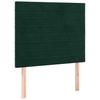 Vidaxl Łóżko Kontynentalne Z Materacem I Led Zielony Aksamit 90X190 Cm