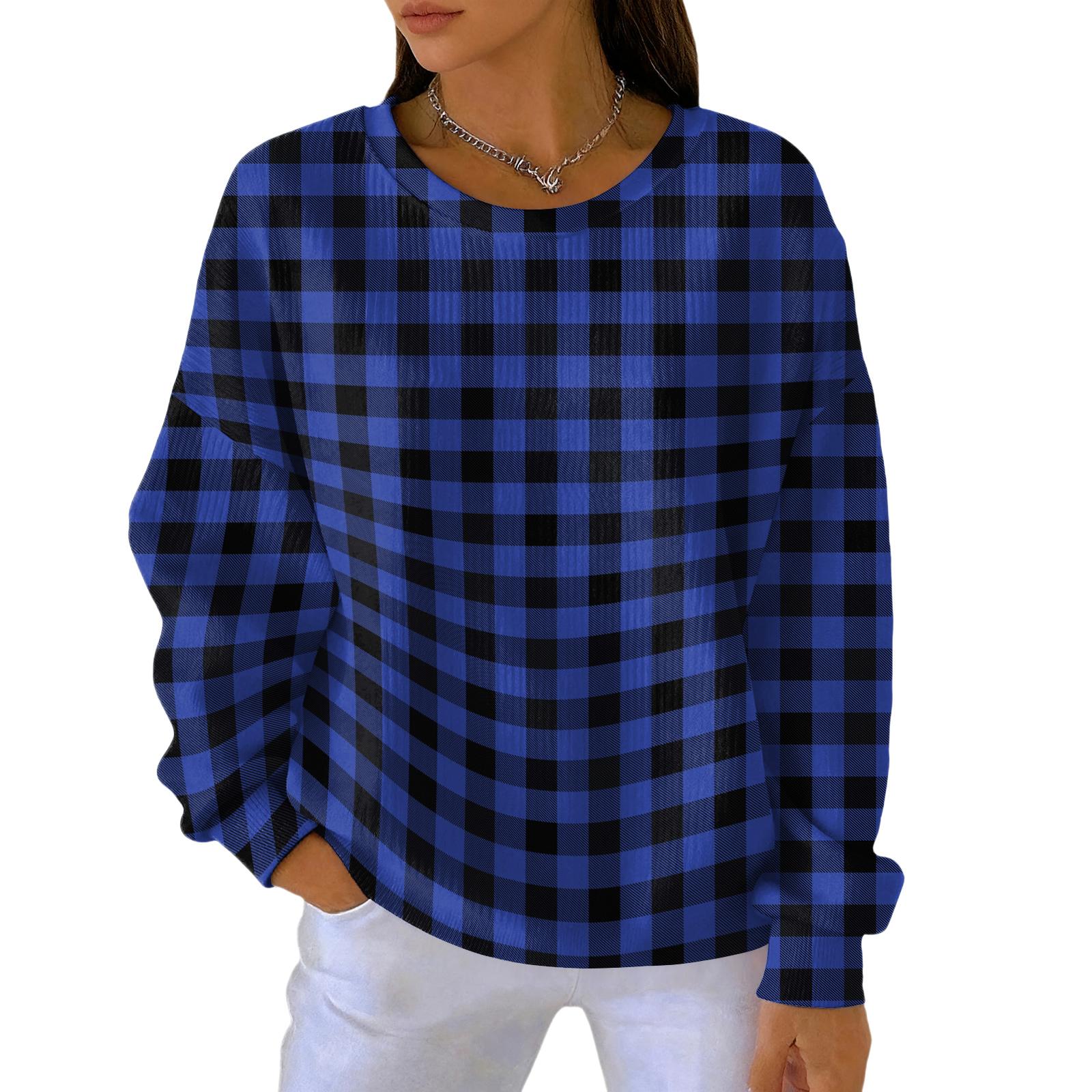 

Женская мода Повседневный пуловер с градиентным принтом тай-дай, спортивный топ с длинным рукавом M