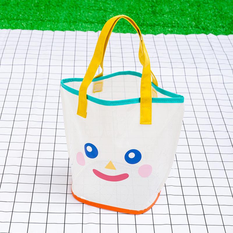 Cartoon PVC Beach Bag Transparent Swimming Fitness Bag Portable Shopping Bag Children s Toy Storage Bag L