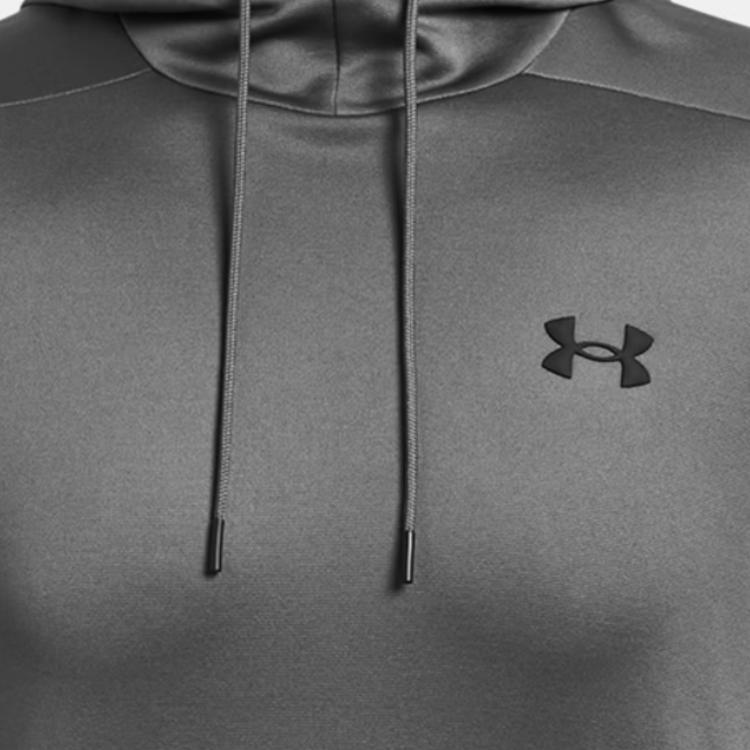Under Armour Solid Logo Fleece Hoodie Men Hoodies Dark-Gray 1373353-025