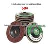 16x100 Calcined Sandpaper Flap Wheel for Grinding & Polishing Metal, Wood, Stone – Includes 75 Plastic Cover.