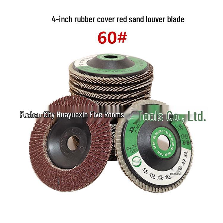 16x100 Calcined Sandpaper Flap Wheel for Grinding & Polishing Metal, Wood, Stone – Includes 75 Plastic Cover.