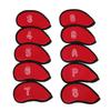 10Pcs Golf Head Headcover Sets, Mesh Fabric Golf Iron Head Covers Golf Wedges Cover with Big Numbers for Golf Club Head