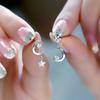 Fashion Asymmetric Earrings Star and Moon Drop Jewelry Earrings Gifts