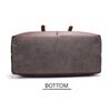 Simple Men Canvas Travel Bag PU Leather Outdoor Sports Gym Fitness Bag Large Capacity Multiple Pockets Handbag Weekend Carry On Duffel Bag