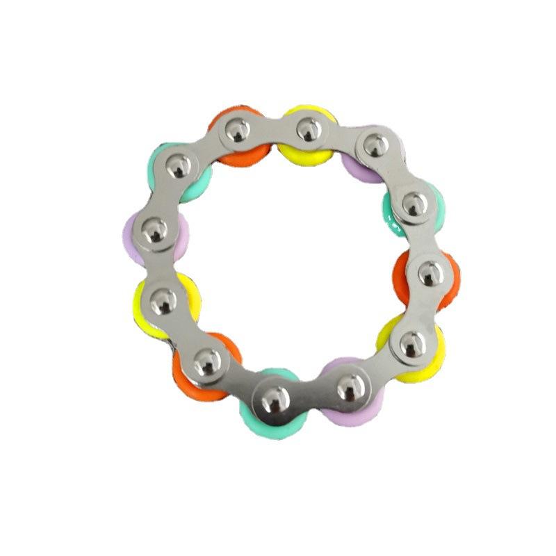 Chain Bicycle Fingertip Decompressor Rolling Novelty Sensory Decompression Kids Adult Finger Toys Autismo Stress Anxiety Fidget
