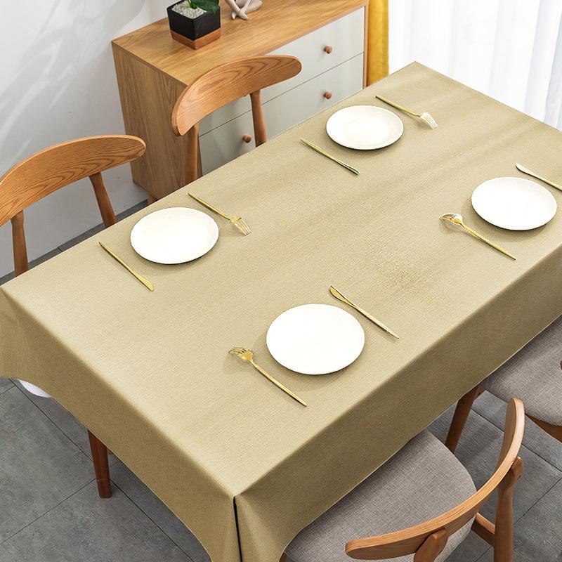 

Водостійка скатертина з ПВХ Nordic, стійка до олій, не миється, стійка до опіків, однотонна, для прямокутних журнальних та обідніх столиків 140x220cm