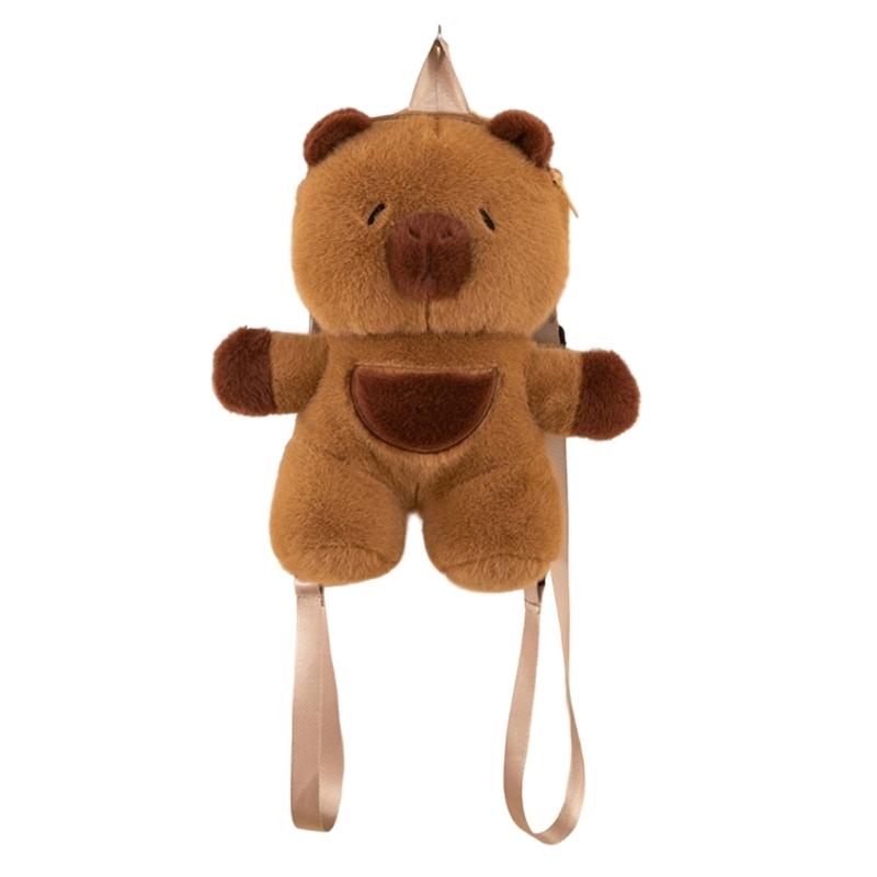Japanese Styles Travel Backpack for Girl Lovely Dolls Bag Plush Backpack Cartoon Capybara Backpack Aesthetic Storage Bag 1