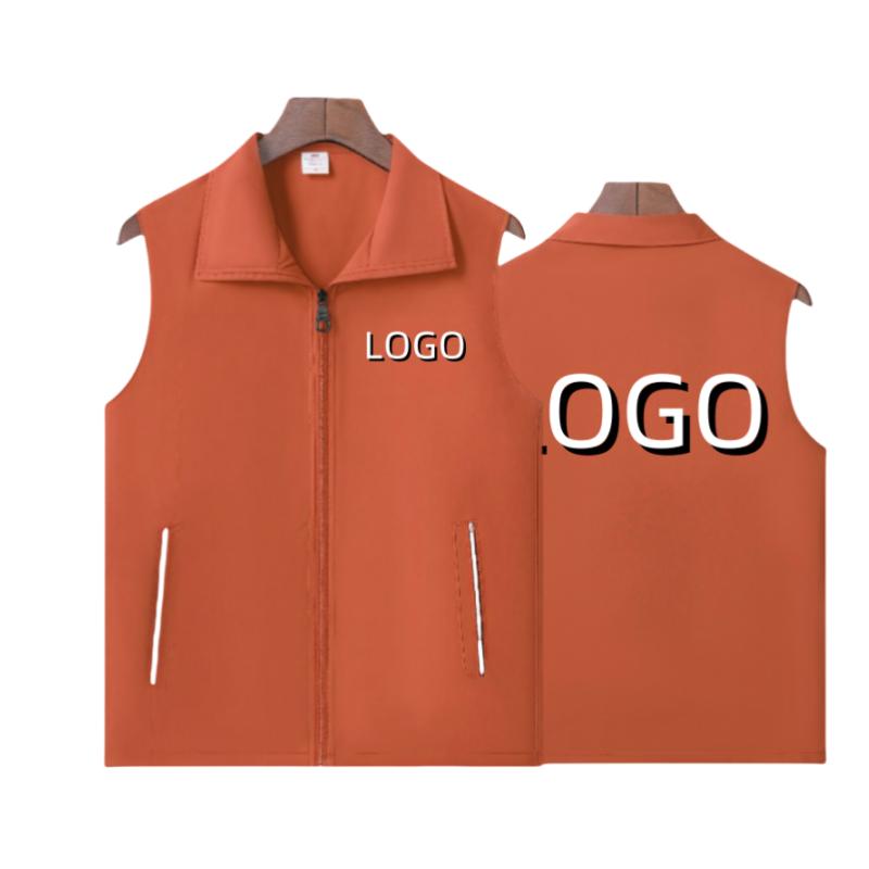 Outdoor Men's Pocket Vest Jacket Pographer Vest Worker Electrician Welder Car Repair Work Vest high-end custom logo
