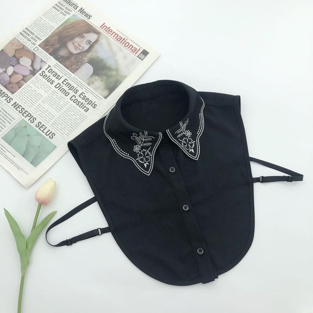 Fashion Solid Color False Collar Chiffon Removable Lapel Shirt Fake Collar Detachable Women Neck Collars Clothes Accessory