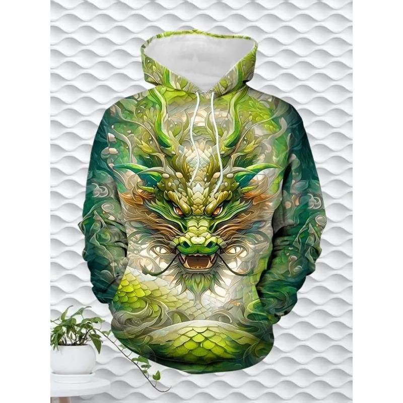 Men's Autumn and Winter 3D Printed Hooded Fashion Versatile Trend Breathable Casual Hoodies & Sweatshirts (men’s)