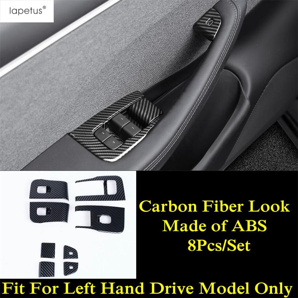 Steering Wheel / Window Lift / Rear Water Cup Panel / Central Storage Box Strip Cover Trim Accessories For Tesla Model 3 2024