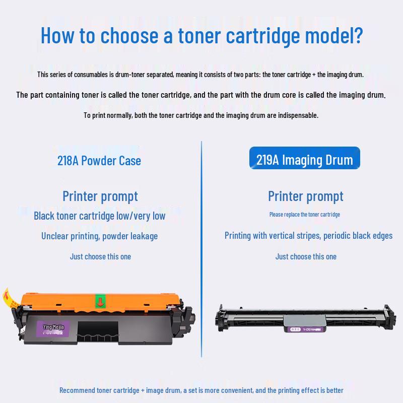 YINGMEIJIA CF218A/18A Compatible Black Toner Cartridge for HP