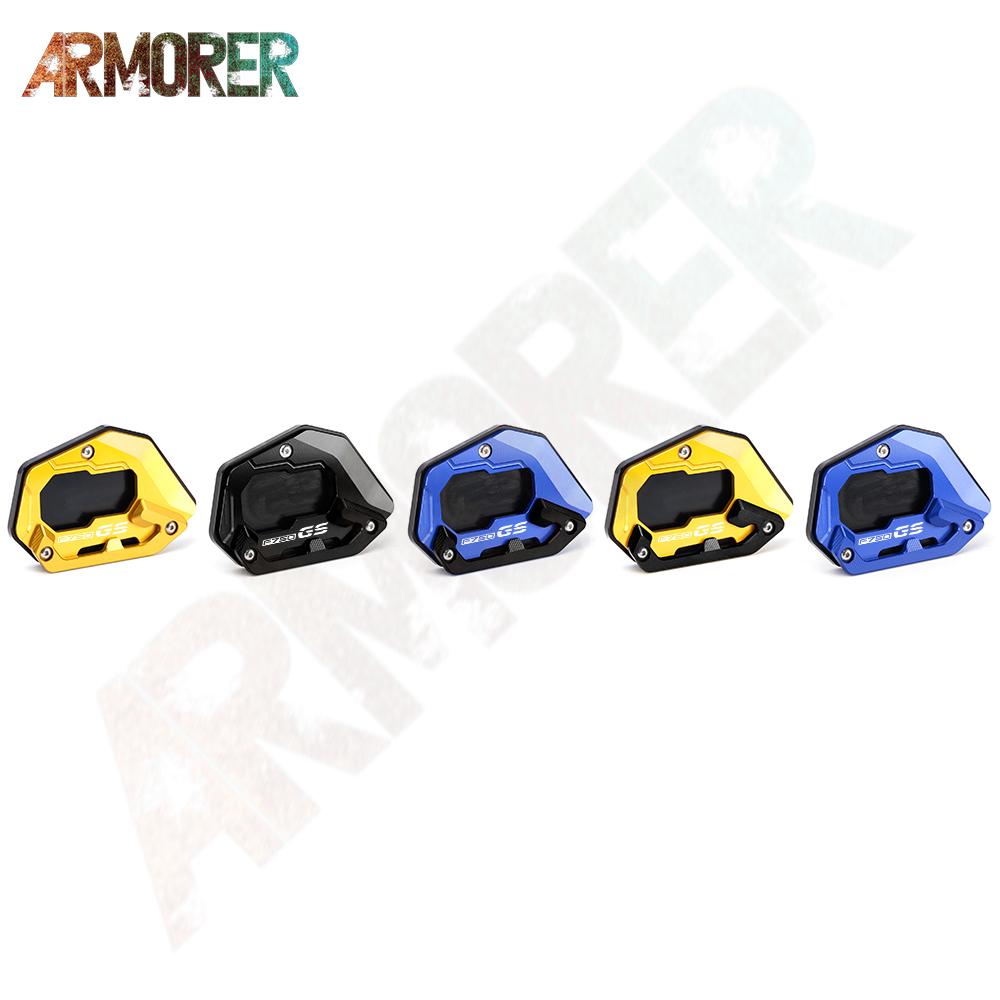Side Stand Extension Pad Support Plate Enlarge Stand Motorcycle Accessories For BMW F750GS F 750GS F750 GS F 750 GS 2017 -