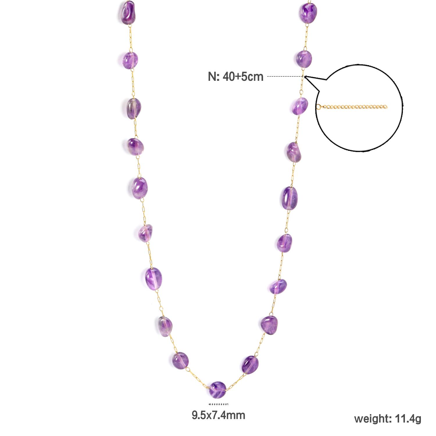 

LUXUSTEEL Fashionable Cubic Zirconia Golden Pendant Necklace Stainless Steel Female Necklace Colorful Chain Pendant Jewelry Gift